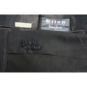 Kiton 100% Cashmere Brown Black Woven Sport Coat Jacket Sz 44R